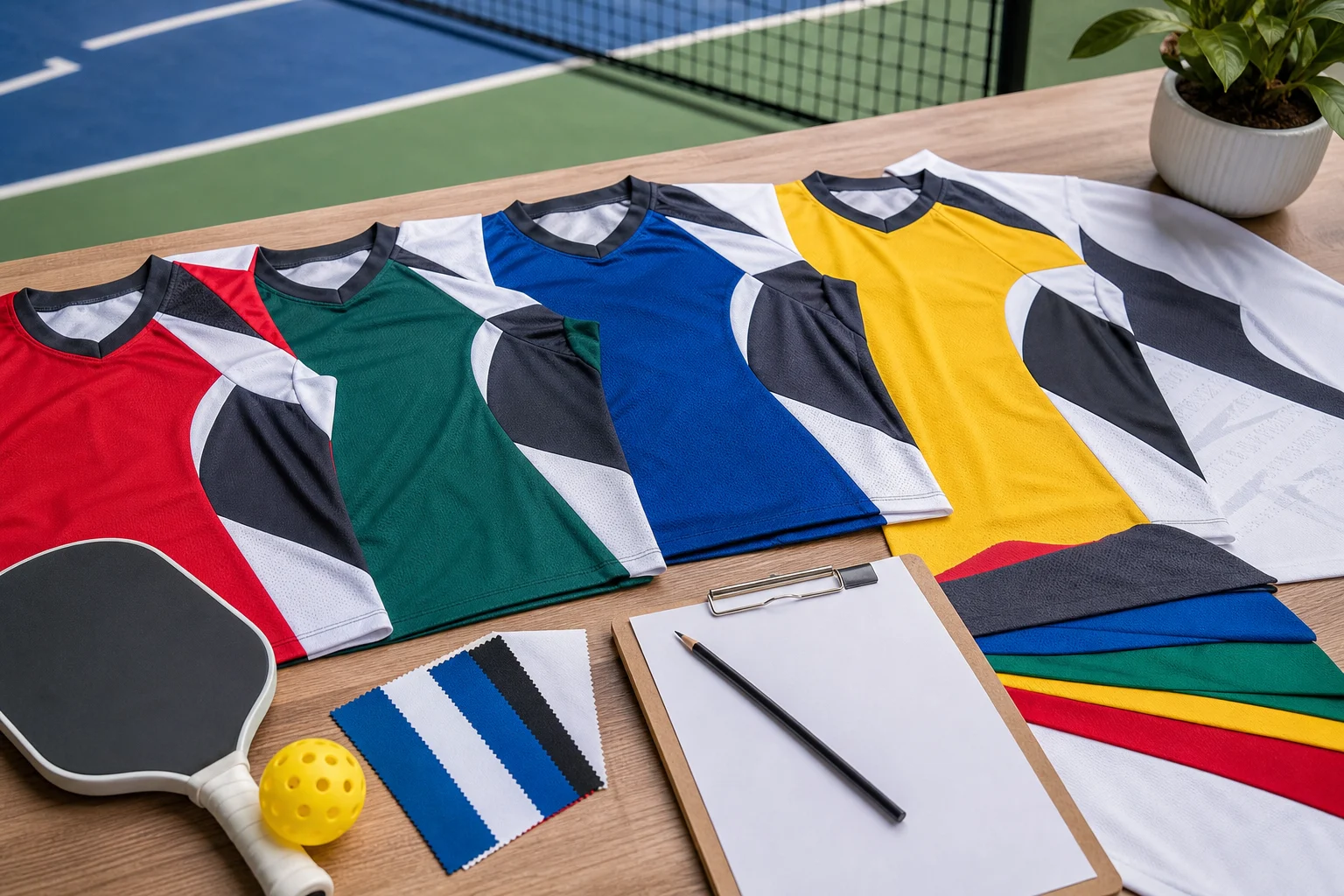 Mẫu áo pickleball có thể chỉnh màu theo đội